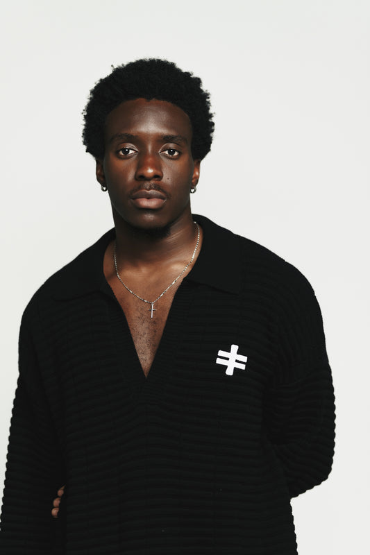 BLAQ KNIT GOLF TEE No_1