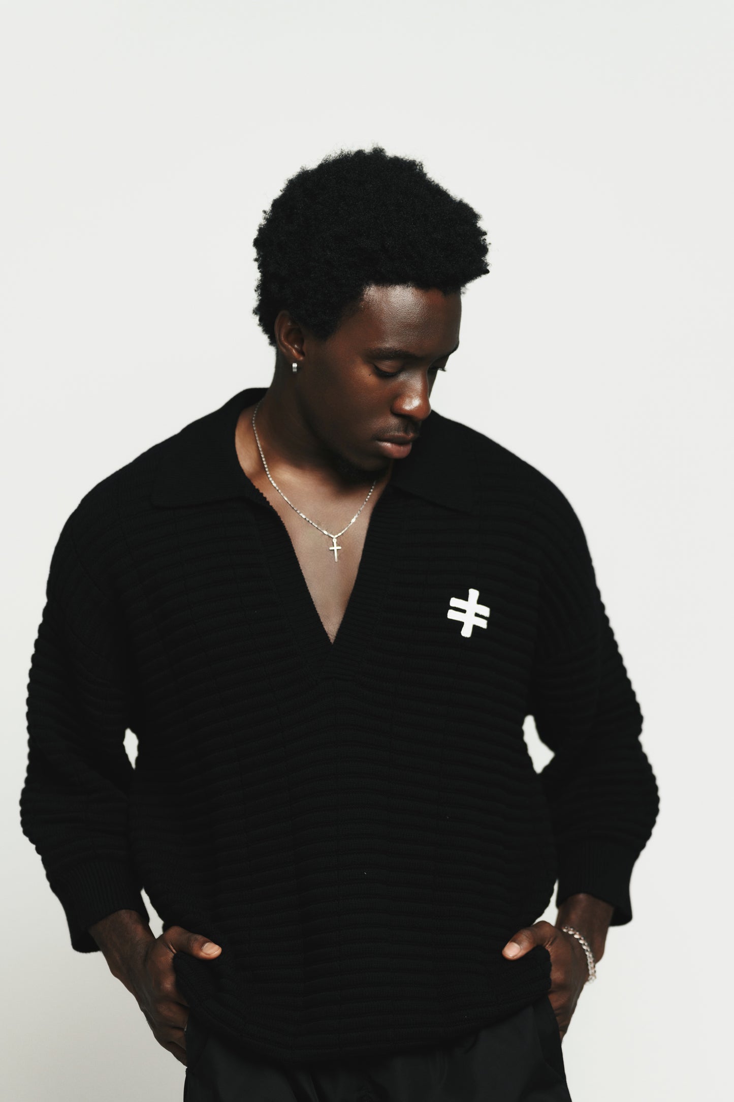 BLAQ KNIT GOLF TEE No_1