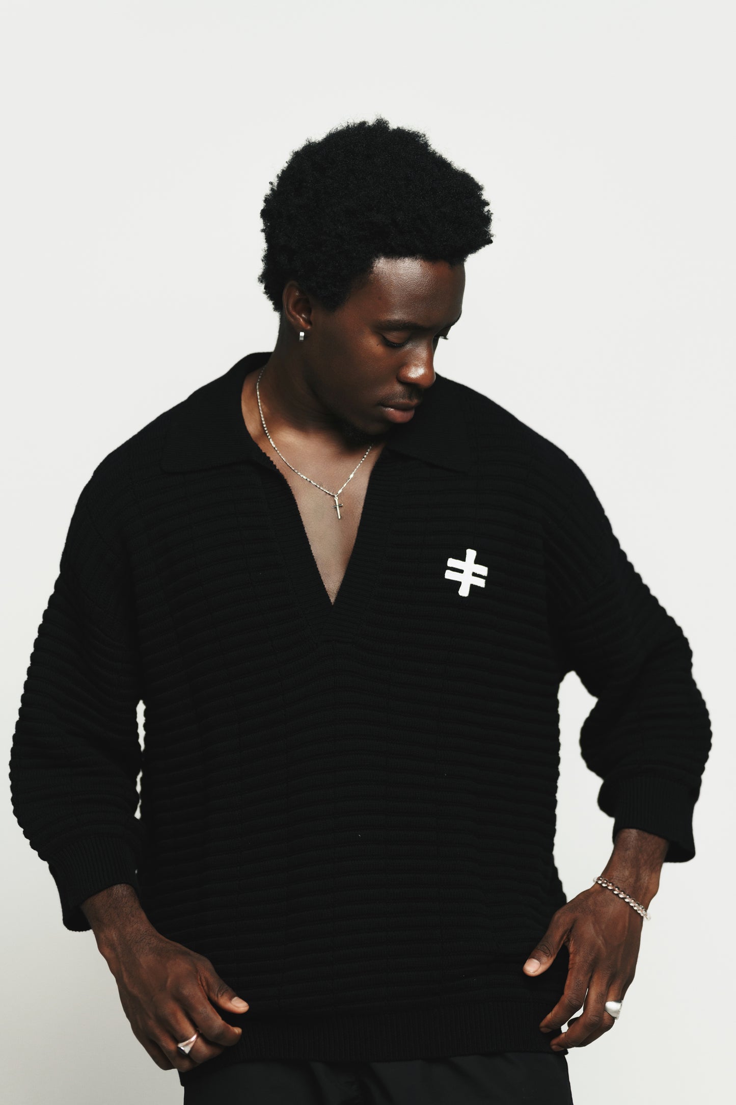 BLAQ KNIT GOLF TEE No_1